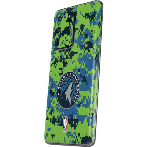 NBA Minnesota Timberwolves Digi Camo Galaxy S20 Ultra 5G Skin